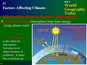 1 HOLT World Factors Affecting Climate Geography Today