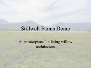 Stillwell Farms Dome A masterpiece in living willow