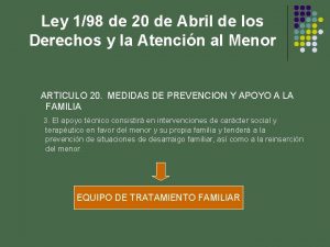 Ley 198 de 20 de Abril de los