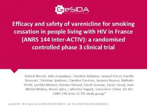 Efficacy and safety of varenicline for smoking cessation