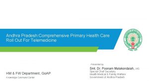 Andhra Pradesh Comprehensive Primary Health Care Roll Out