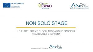 NON SOLO STAGE LE ALTRE FORME DI COLLABORAZIONE