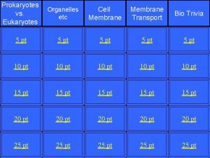 Prokaryotes vs Eukaryotes Organelles etc Cell Membrane Transport