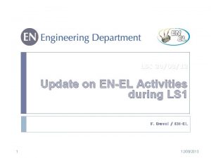 LSC 300813 Update on ENEL Activities during LS