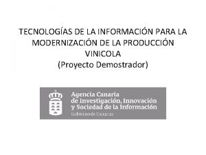 TECNOLOGAS DE LA INFORMACIN PARA LA MODERNIZACIN DE