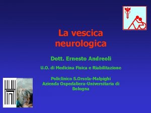 La vescica neurologica Dott Ernesto Andreoli U O