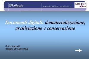 Documenti digitali dematerializzazione archiviazione e conservazione Guido Marinelli