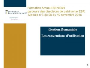 Formation AmueESENESR parcours des directeurs de patrimoine ESR