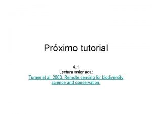 Prximo tutorial 4 1 Lectura asignada Turner et