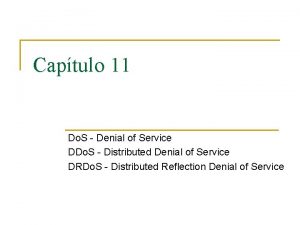 Captulo 11 Do S Denial of Service DDo