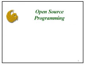 Open Source Programming 1 PHP Introduction to PHP