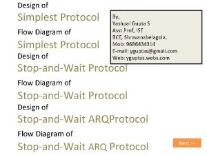 Design of Simplest Protocol Flow Diagram of Simplest