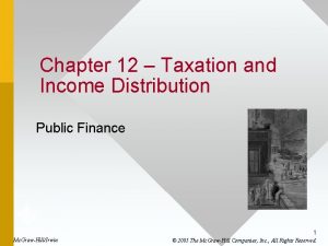 Chapter 12 Taxation and Income Distribution Public Finance