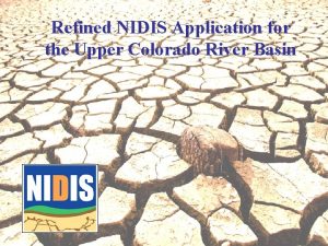 Refined NIDIS Application for the Upper Colorado River