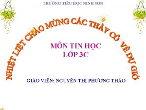 TRNG TIU HC NINH SN MN TIN HC