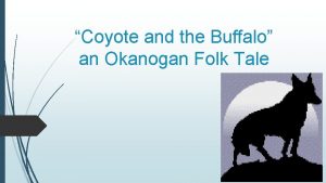 Coyote and the Buffalo an Okanogan Folk Tale