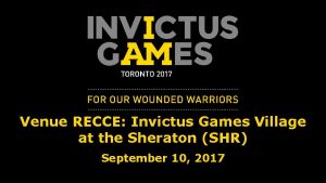 Venue RECCE Invictus Games Village at the Sheraton