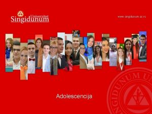 www singidunum ac rs Adolescencija Pubertet vs Adolescencija