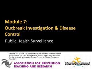 Module 7 Outbreak Investigation Disease Control Public Health