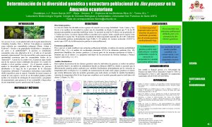 Determinacin de la diversidad gentica y estructura poblacional