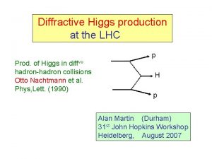 Diffractive Higgs production at the LHC p Prod