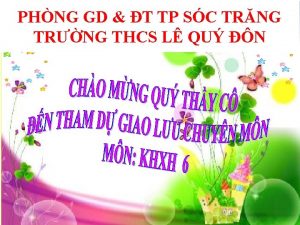 PHNG GD T TP SC TRNG TRNG THCS