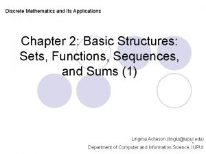 Discrete Mathematics and Its Applications Chapter 2 Basic