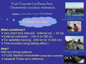 French Transportable Laser Ranging Station Chronometry accuracy estimation