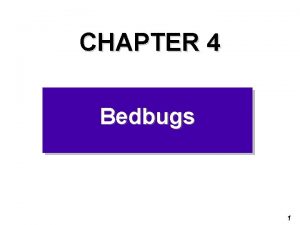 CHAPTER 4 Bedbugs 1 2 Preview Questions Pests