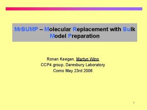 Mr BUMP Molecular Replacement with Bulk Model Preparation