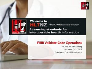 New Zealand Activities HL 7 New Zealand FHIR