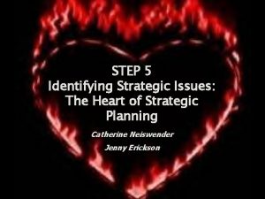 STEP 5 Identifying Strategic Issues The Heart of