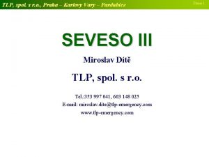 TLP spol s r o Praha Karlovy Vary