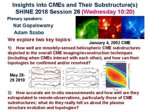Insights into CMEs and Their Substructures SHINE 2018