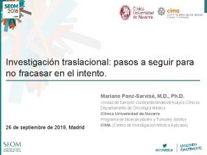 Investigacin traslacional pasos a seguir para no fracasar