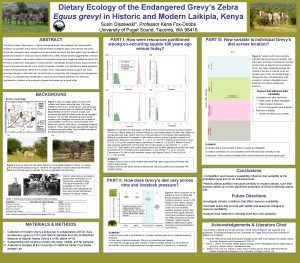 Dietary Ecology of the Endangered Grevys Zebra Equus