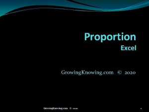 Proportion Excel Growing Knowing com 2020 1 Sample