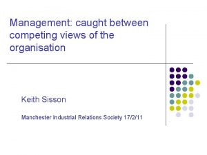 Management caught between competing views of the organisation