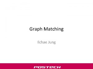 Graph Matching Ilchae Jung Introduction of graph matching