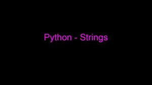 Python Strings String Data Type A string is