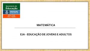 MATEMTICA EJA EDUCAO DE JOVENS E ADULTOS JURO