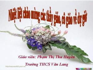 Gio vin Phm Th Thu Huyn Trng THCS