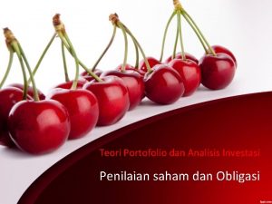 Teori Portofolio dan Analisis Investasi Penilaian saham dan