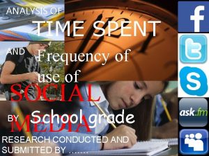 ANALYSIS OF TIME SPENT AND Frequency of use