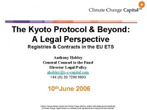 The Kyoto Protocol Beyond A Legal Perspective Registries