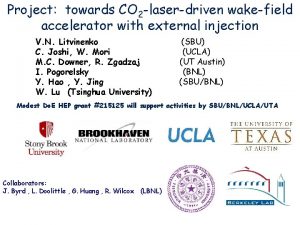 Project towards CO 2 laserdriven wakefield accelerator with