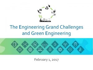 The Engineering Grand Challenges and Green Engineering February