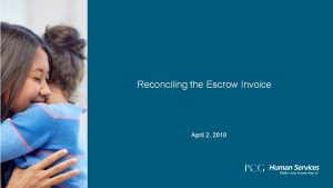 Reconciling the Escrow Invoice April 2 2018 Reconciling