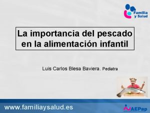 La importancia del pescado en la alimentacin infantil