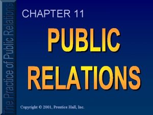 CHAPTER 11 Copyright 2001 Prentice Hall Inc Lets